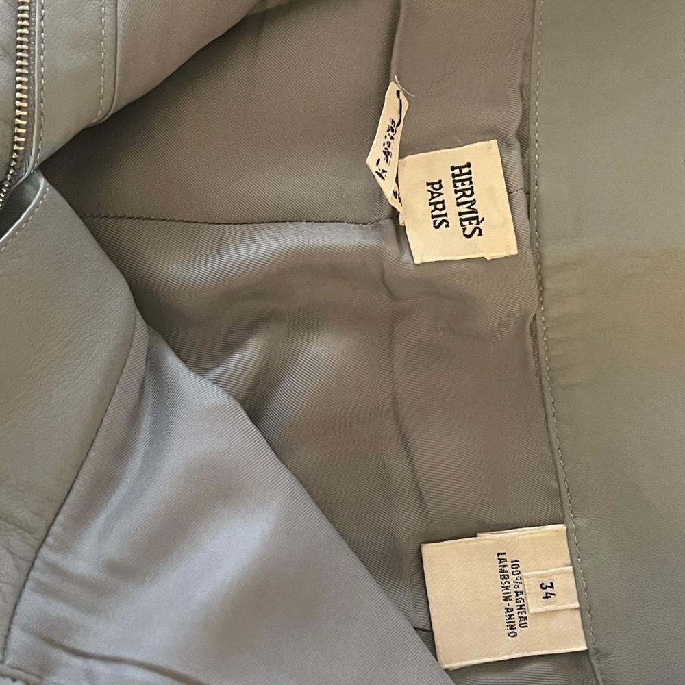 Hermès Blue Leather Shorts
